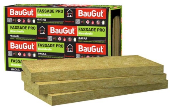 Базальтова вата BauGut FASSADE PRO THERMOWOOL FAS EFFECT 135 100 мм 1,44 кв.м